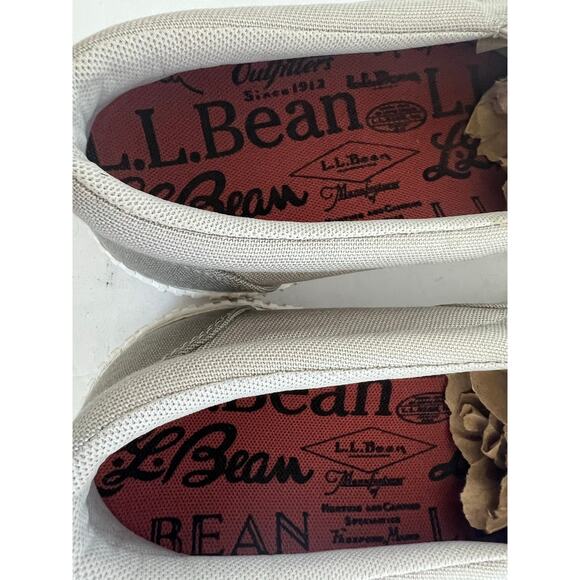 NWT L.L. Bean Men’s Gray and White Slip On Canvas Comfort Sneaker Shoes Sz 10.5M - Picture 7 of 11